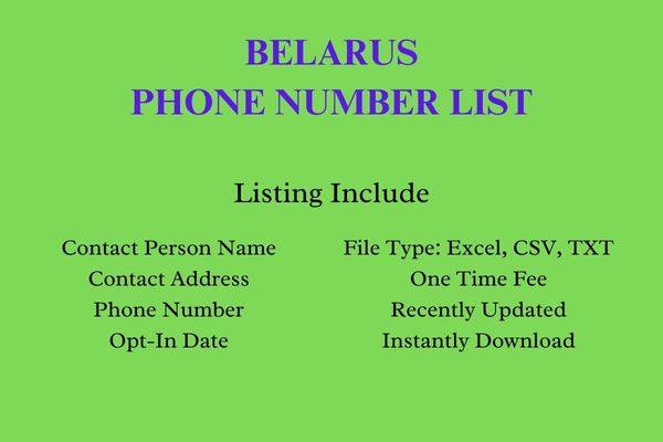 Belarus phone number list