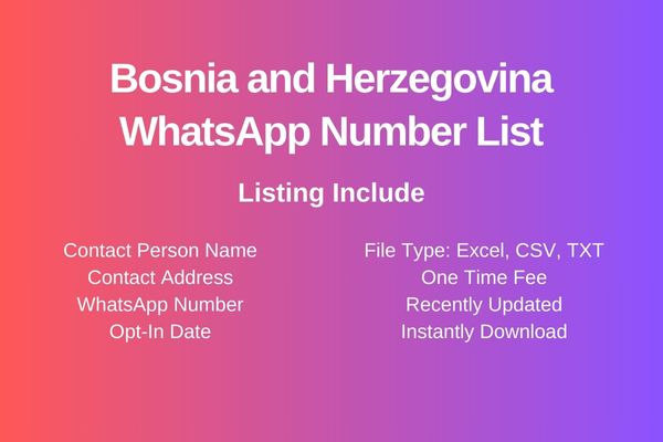 Bosnia and Herzegovina whatsapp number list