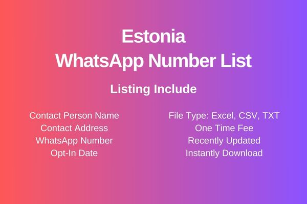 Estonia whatsapp number list