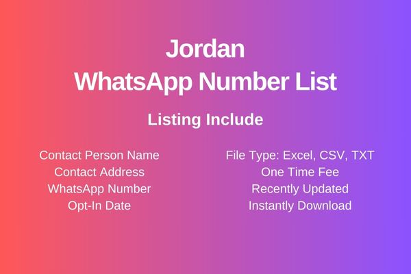 Jordan whatsapp number list