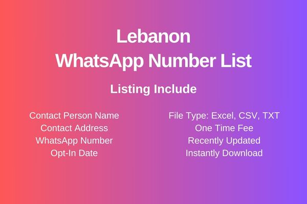 Lebanon whatsapp number list