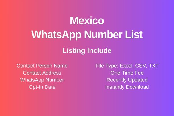 Mexico whatsapp number list