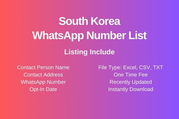 South Korea whatsapp number list